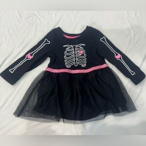 Black and Pink Skeleton Kids Costume